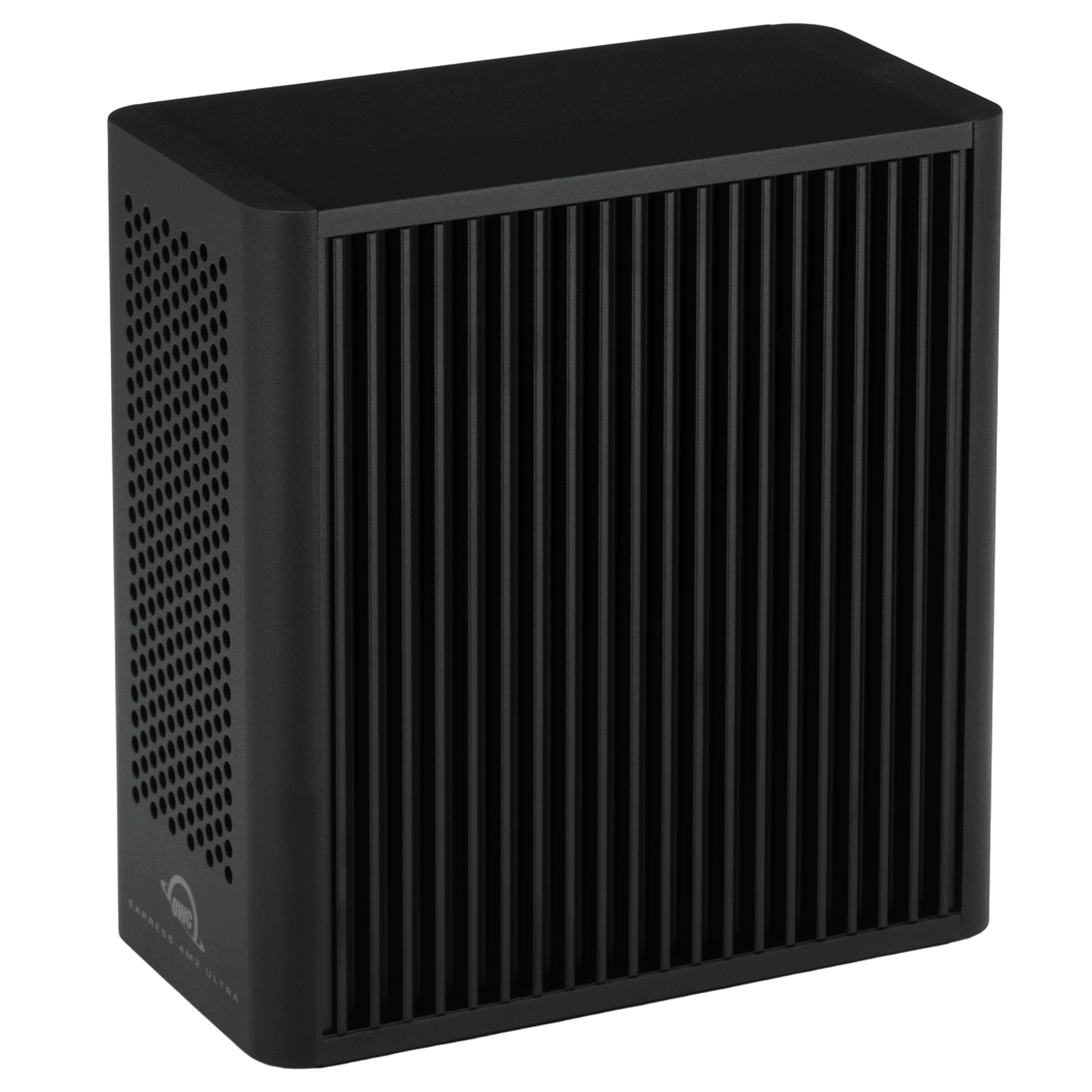 Animated graphic of an OWC Express 4M2 Ultra showing the inside of the enclosure