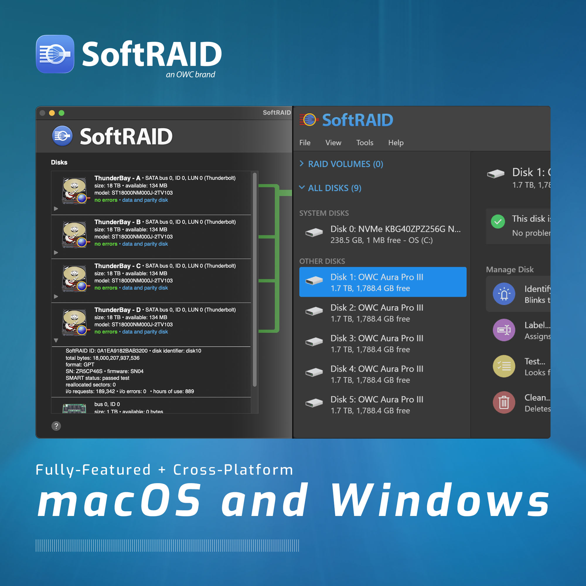 SoftRAID Screenshot
