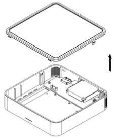 miniStack NAS top cover off the body