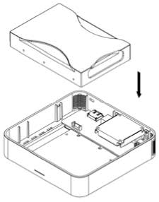 miniStack NAS install the drive