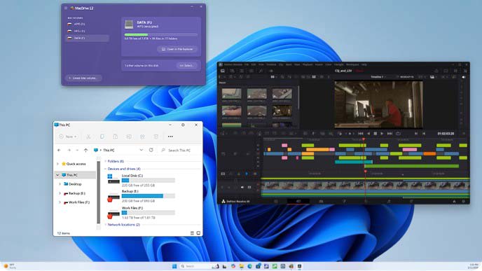 Screenshot showing OWC MacDrive 12 software