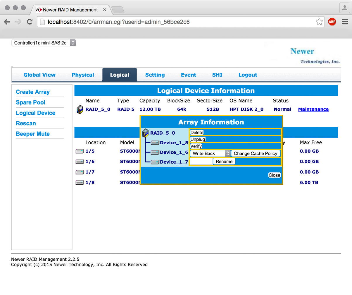 Logical Device Information