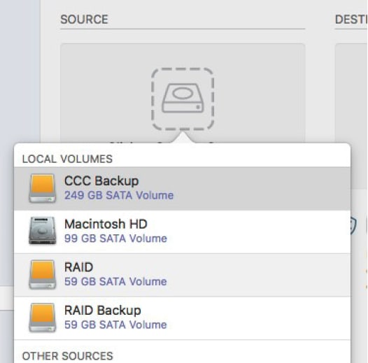 Full Restore from Carbon Copy Cloner