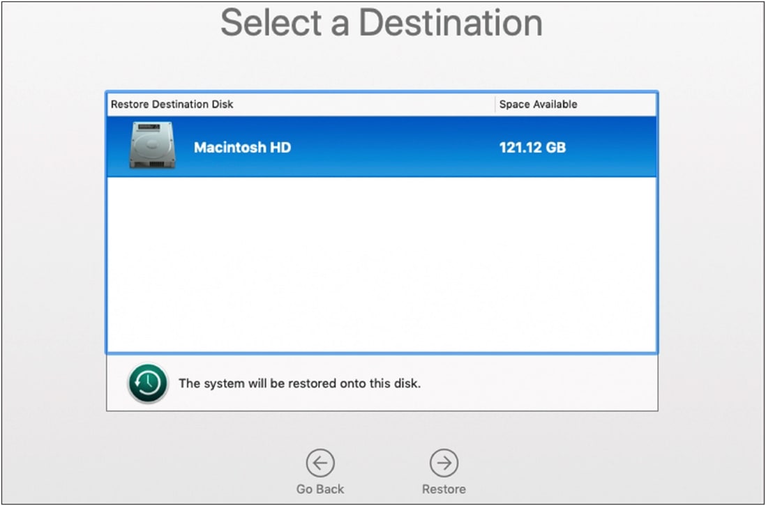 Restore From Time Machine Backup