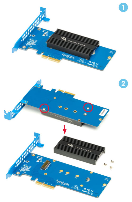 ACCELSIOR 1M2 PCIE 4.0 NVME M.2 SSD top view