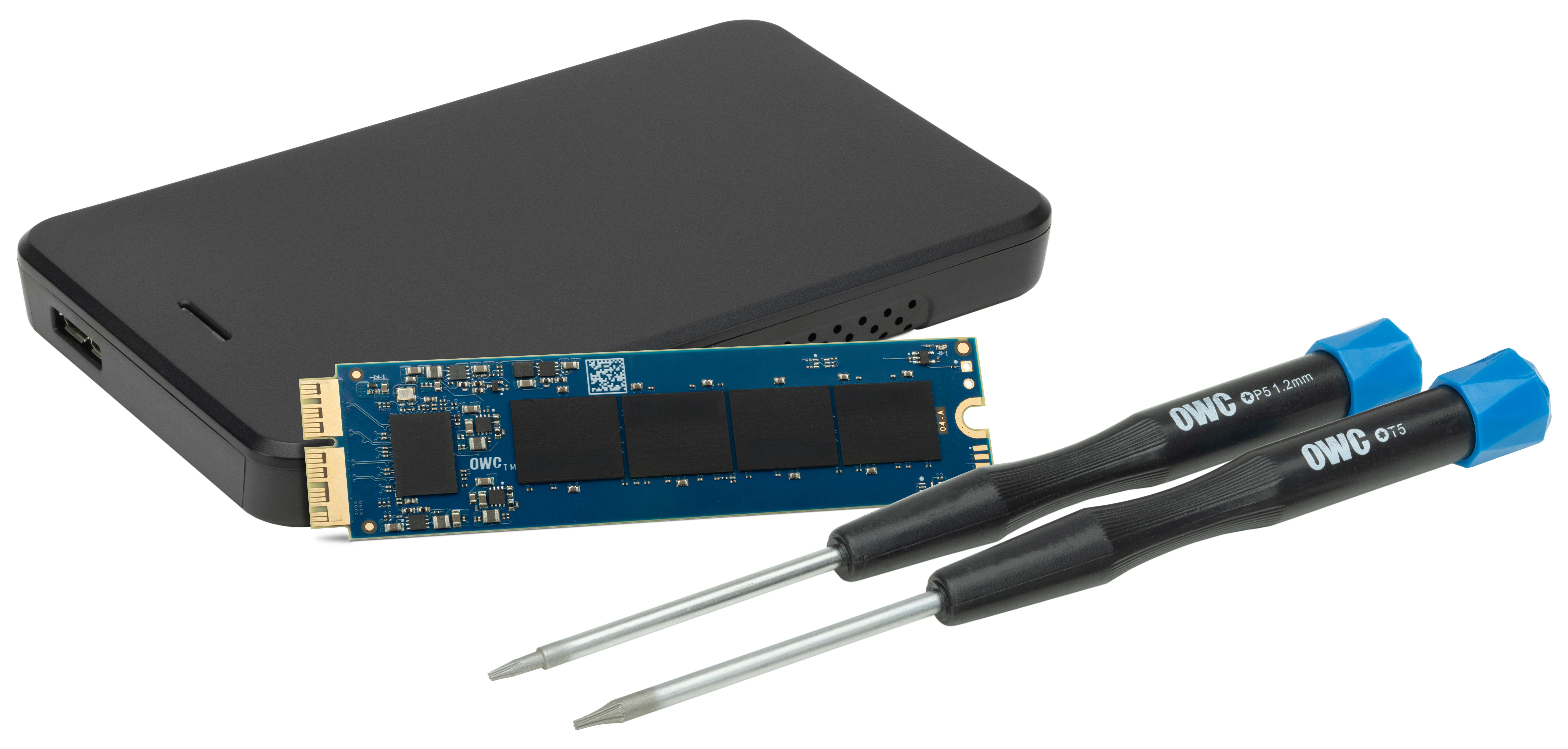 OWC Aura Pro X SSD Upgrade Kit with Tools and 1TB OWC Express External Drive