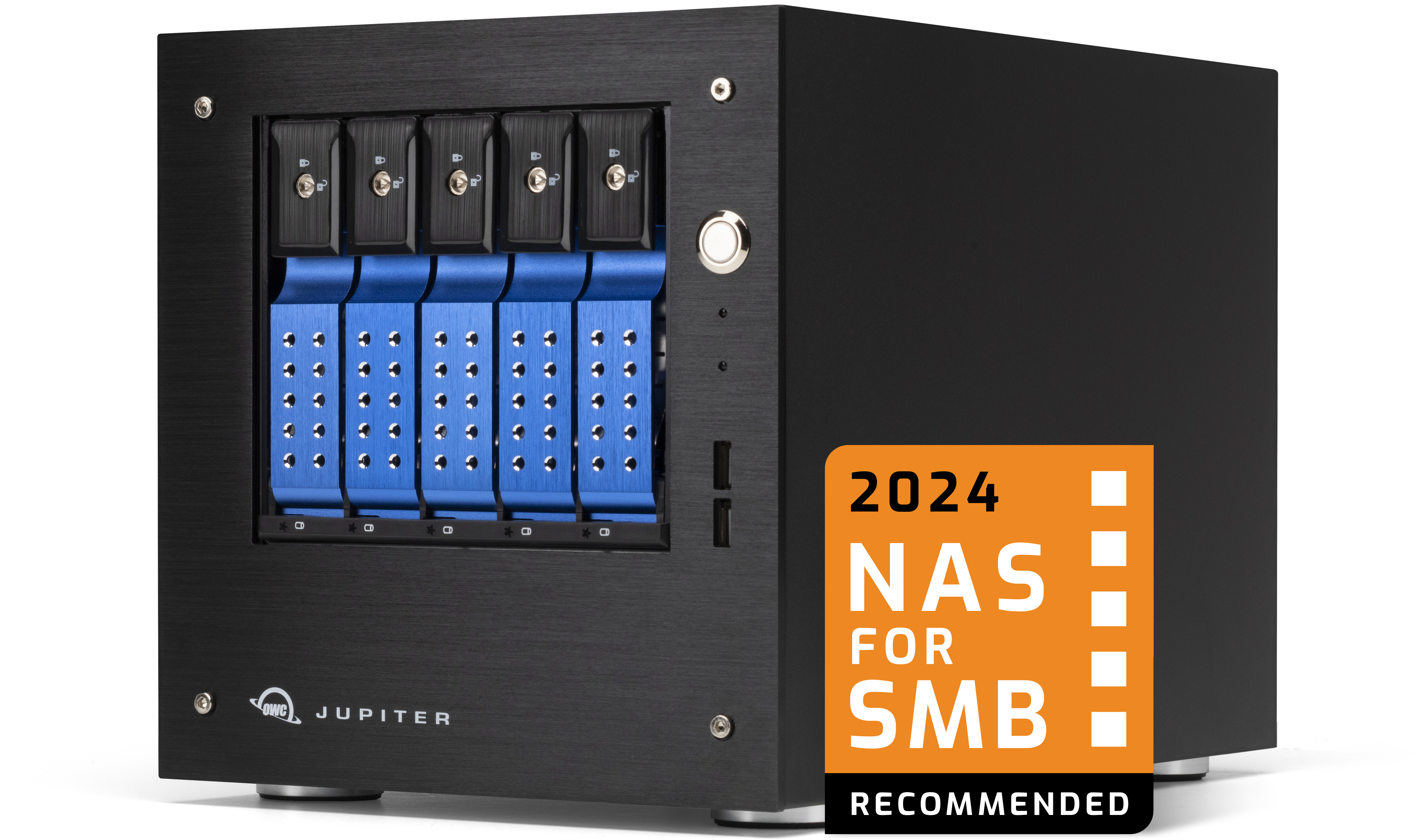 OWC Jupiter Mini with 2024 NAS for SMB award badge