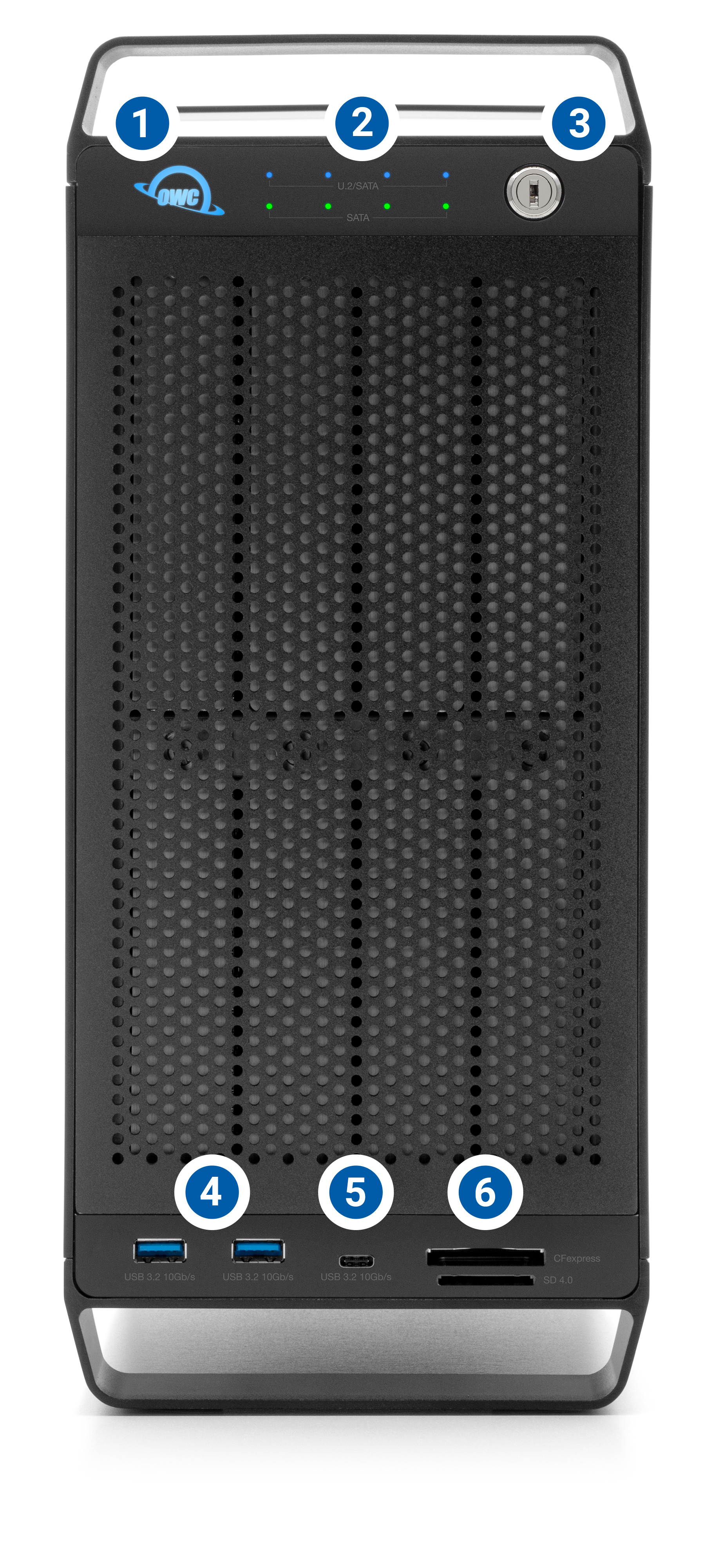 OWC ThunderBay Flex 8 front view
