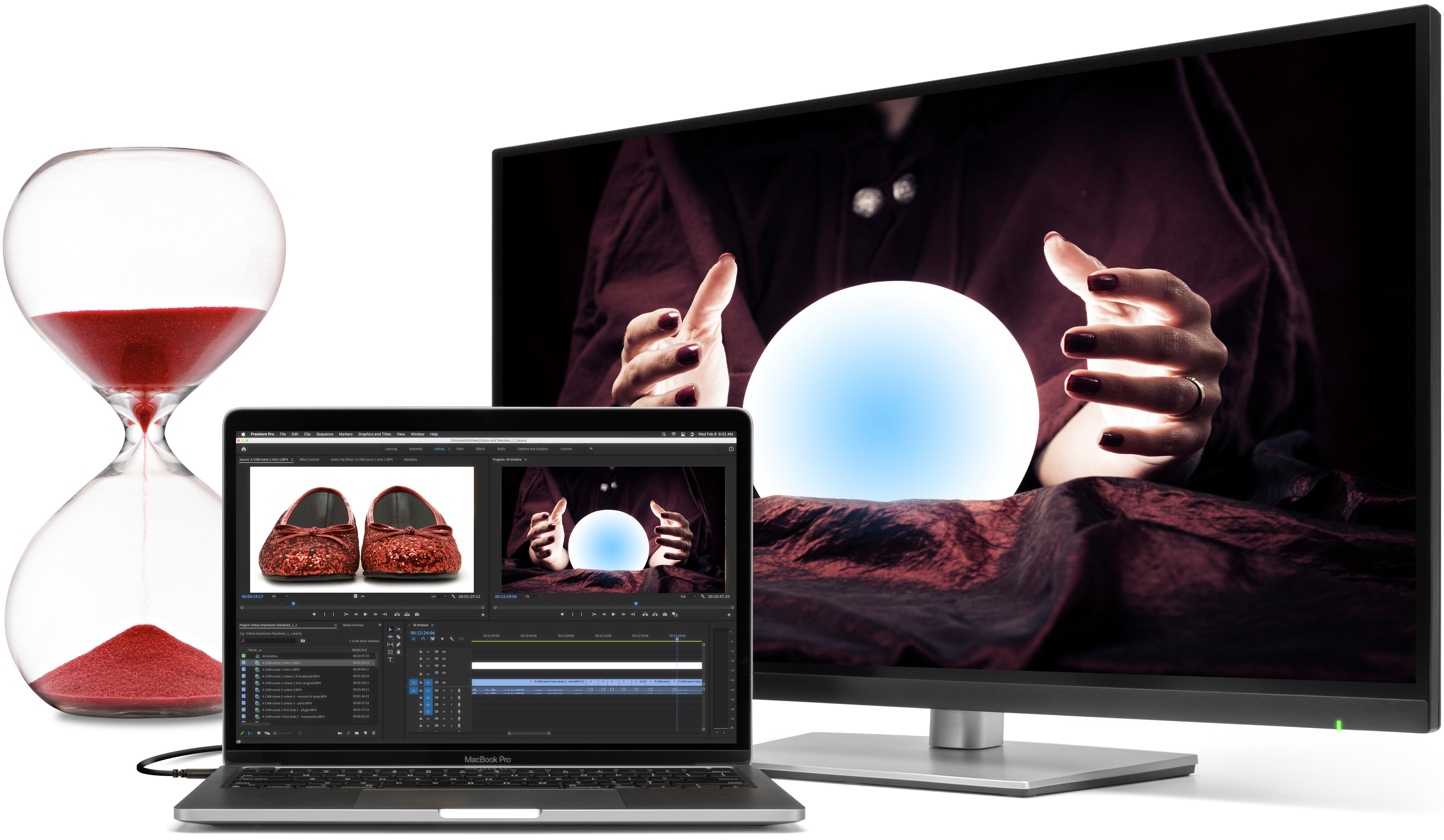 OWC USB-C Extension Cable with MacBook Pro and display