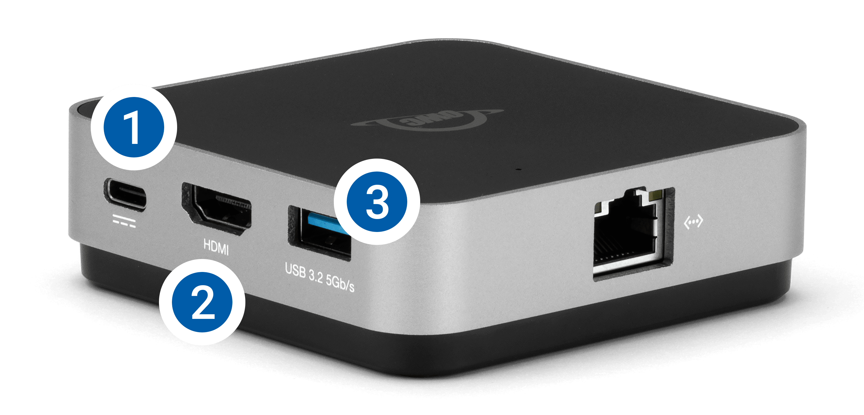 OWC USB-C Travel Dock E rear right view