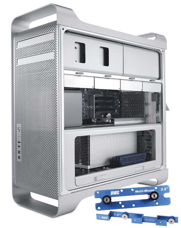 Multi-Mount for Mac Pro 2009-2012 3.5” to 5.25” side view