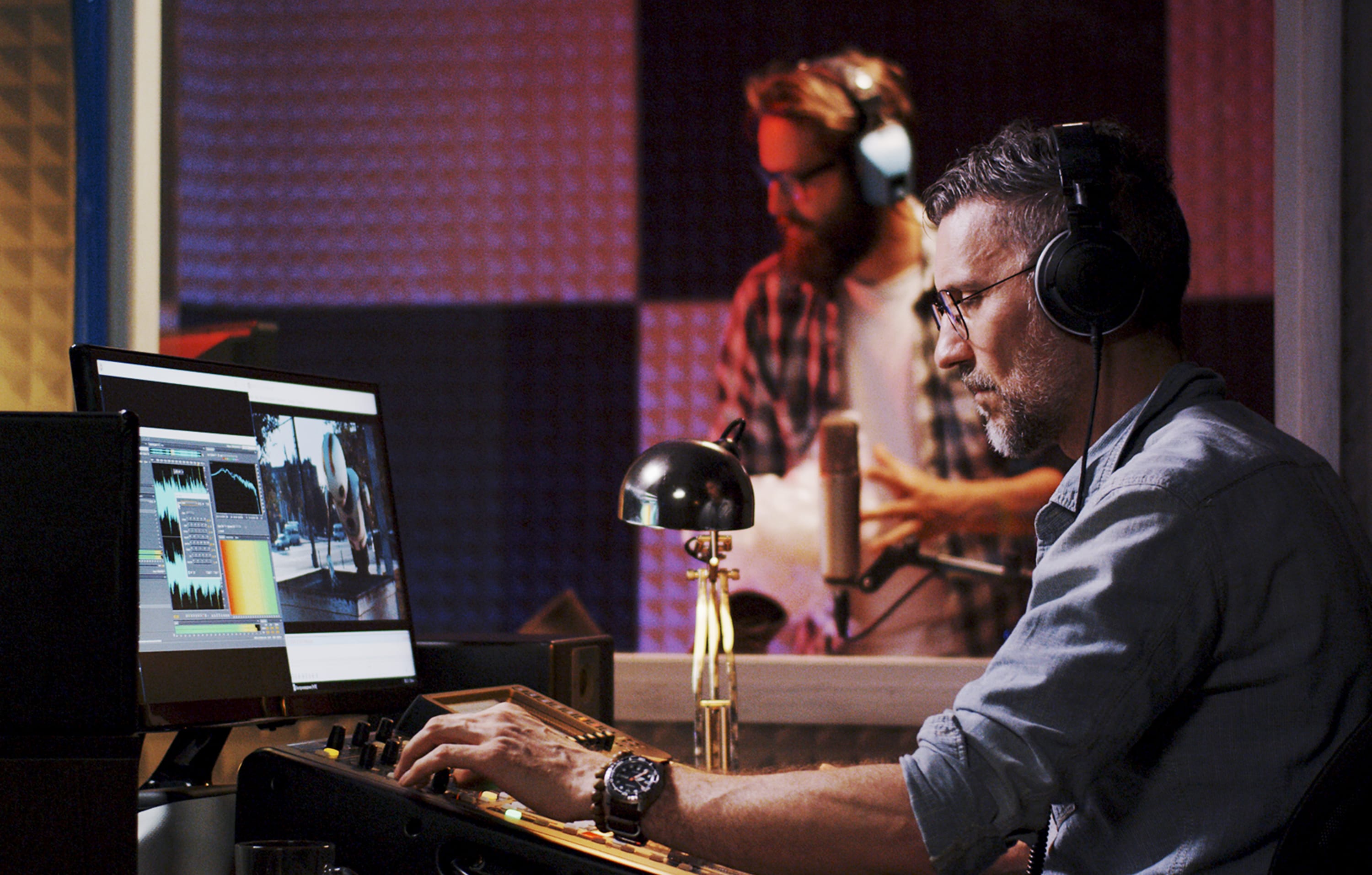 Audio Engineer at workstation