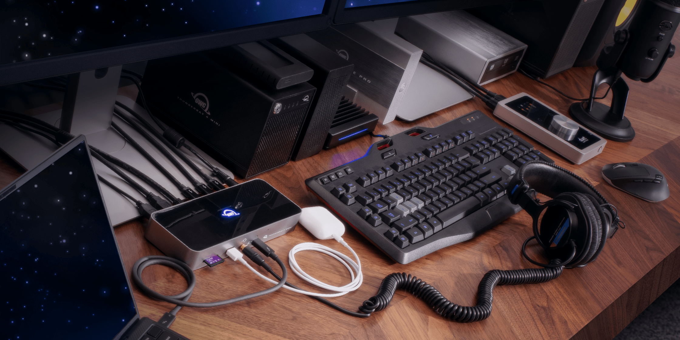 OWC 11-Port Thunderbolt Dock on Desktop