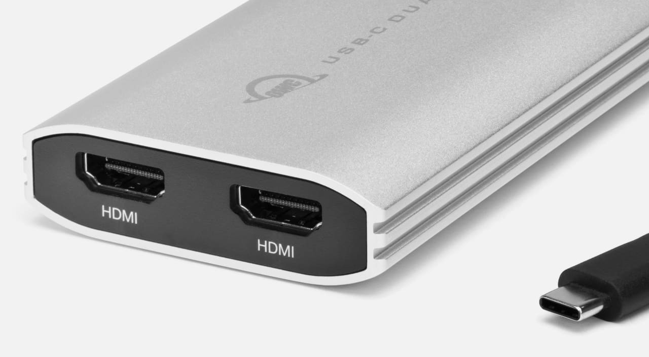 OWC USB-C Dual HDMI 4K Display Adapter front detail